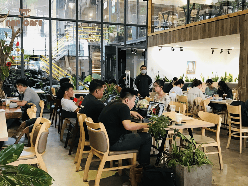 Nhiều quán cà phê làm việc không gian mở, thiếu sự yên tĩnh
