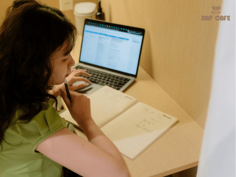 Tại Nap, wifi tốc độ cao, bạn có thể dễ dàng tra cứu tài liệu để học tập, làm việc