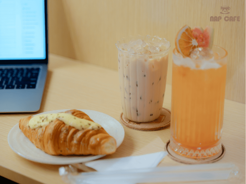 Đồ uống tại Nap đa dạng, menu phong phú, giúp bạn nạp năng lượng, chiến deadline cả ngày