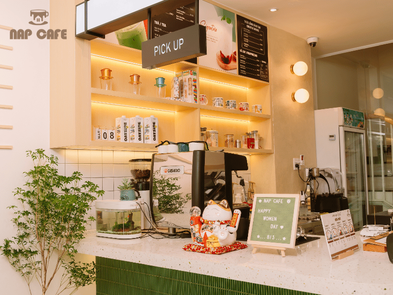Hương tinh dầu dễ chịu tại Nap Cafe mang đến cảm giác thư thái, thoải mái