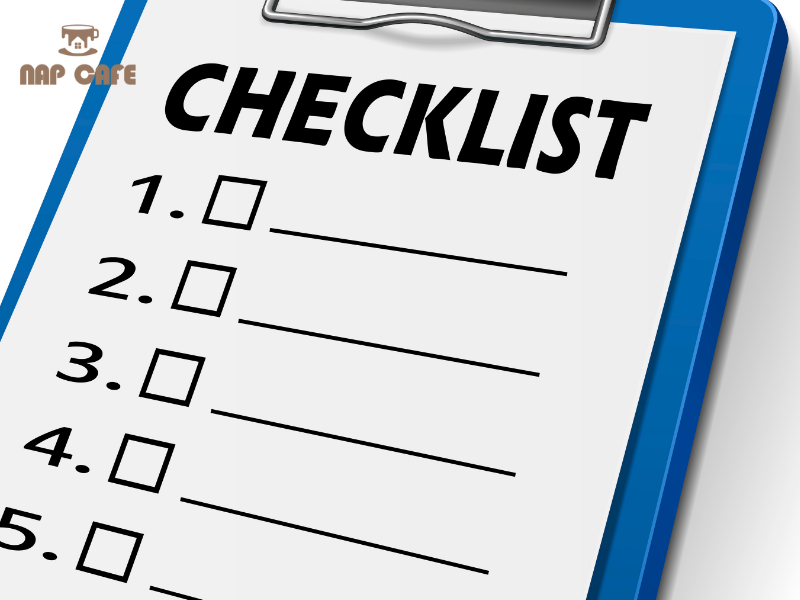 Cần check list các công việc cụ thể khi làm việc tại quán cafe