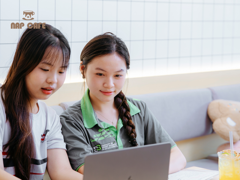 Nap Cafe có không gian siêu yên tĩnh, thích hợp để học bài, làm việc