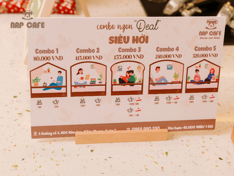 Combo đồ uống + giường nằm bedzone giá chỉ từ 80K